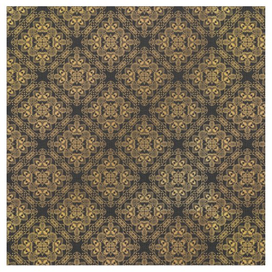 Gold Damask Medallion Muster Stoff (Nahaufnahme)