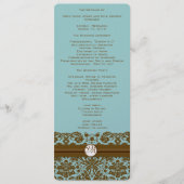 Gold Damask Monogram Wedding Program Programm (Vorderseite)