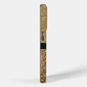 Gold Damask, Multifunktionsleiste und Glitzer Case-Mate iPhone Hülle (Rückseite / Rechts)