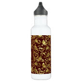 Gold Damask Muster Edelstahlflasche (Rechts)