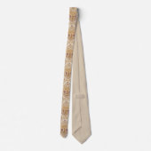 Gold-Damask-Muster Elegantes Musterdesign Krawatte (Rückseite)