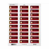 Gold Damask Ornament Weihnachtsmarken (Vorne)