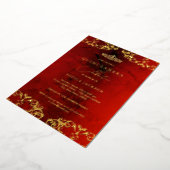 Gold Damask Ruby Red Quinceanera 15. Folieneinladung (Gedreht)
