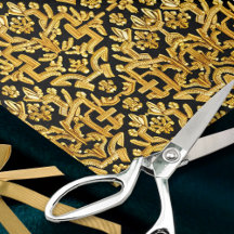 Gold Damask Stickerei - Verziertes historisches De