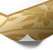 Gold Damask und White - Seetabelle Poster (Ecke)