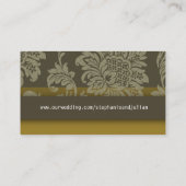 Gold Damask Website Business Card Begleitkarte (Rückseite)