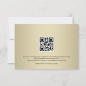 Gold Damask Wedding UAWG Response Card RSVP Karte (Rückseite)