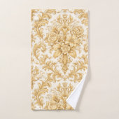 Gold-Damasken-Blumenmuster Badhandtuch Set (Handtuch)