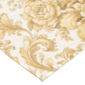 Gold-Damasken-Blumenmuster Tischdecke (Schrägansicht)