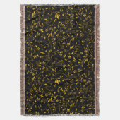 Gold-Damaskus auf schwarz Decke (Vorderseite Vertikal)