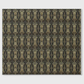 Gold Damaskus, florales Arabesque Muster. Geschenkpapier (Flach)