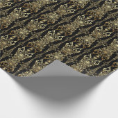 Gold Damaskus, florales Arabesque Muster. Geschenkpapier (Ecke)
