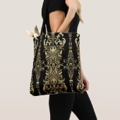 Gold Damaskus, florales Arabesque Muster. Tasche (Von Nahem)