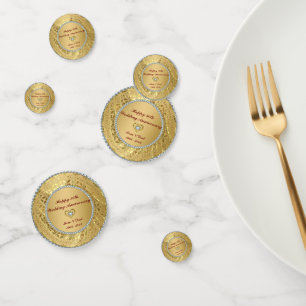 Gold-Damaskus und Diamanten Konfetti
