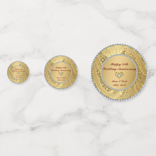 Gold-Damaskus und Diamanten Konfetti (Rückseiten)