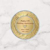 Gold-Damaskus und Diamanten Konfetti (Klein Vorderseite)