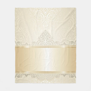 Gold, Damast, Silber, Champagner, elegant, Chic, Fleecedecke