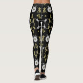 Gold Dancer Gemusterte Wohngestaltung Leggings (Rückseite)