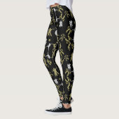 Gold Dancer Gemusterte Wohngestaltung Leggings (Links)
