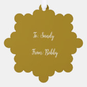 Gold Dancer Ornament Karte (Rückseite)