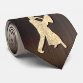 Gold Dancers Silhouetten ( Imitate Glitzer ) Krawatte (Gerollt)