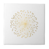 Gold Dandelion Sternexplosion Fliese (Vorderseite)