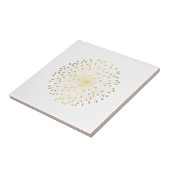 Gold Dandelion Sternexplosion Fliese (Seite)
