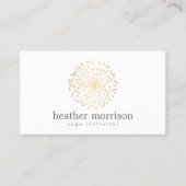 GOLD DANDELION STERNEXPLOSION LOGO on WHITE Visitenkarte (Vorderseite)