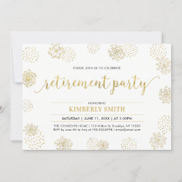 Gold Dandelion | Stilvolles Party für moderne Alte Einladung