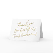 Gold "Danke, dass ich meine Chefbridmaid bin"