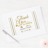 Gold Danke, dass Sie mit uns Hochzeit feiern Rechteckiger Aufkleber (Umschlag)