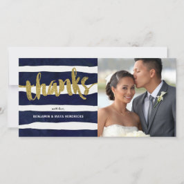 Gold Danke Striped Wedding Foto Vielen Dank