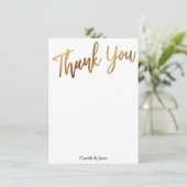 Gold Danke Typografie, Bokeh Black Back (Stehend Vorderseite)