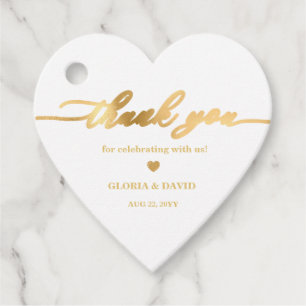 Gold Dankeschön Gastgeschenk Hochzeit Tags Geschenkanhänger