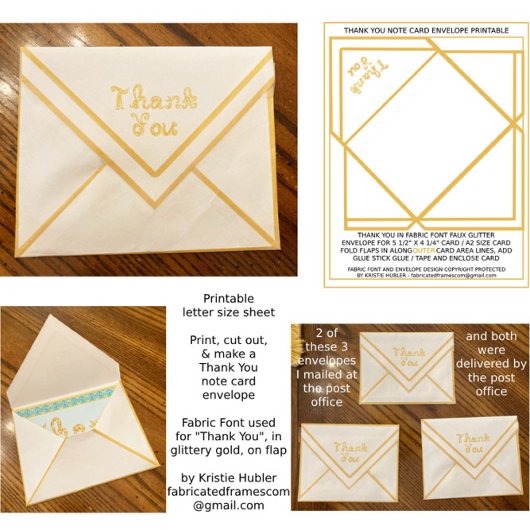 Gold Dankeschön Kartenumschlag Papier Blatt