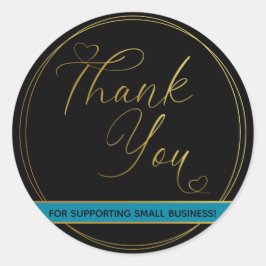 Gold-Dankeschön-Label Runder Aufkleber