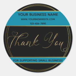 Gold-Dankeschön-Label Runder Aufkleber