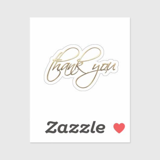 Gold Dankeschön Sticker (Blatt)