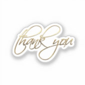 Gold Dankeschön Sticker (Vorderseite)