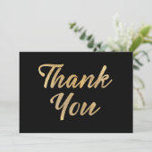 Gold Dankeskarte (Stehend Vorderseite)