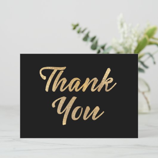 Gold Dankeskarte (Stehend Vorderseite)