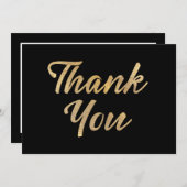 Gold Dankeskarte (Vorne/Hinten)