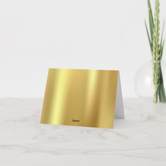 Gold Dankeskarte (Rückseite)