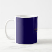 Gold & Dark Blue Color Beruflich Schlicht Kaffeetasse (Links)