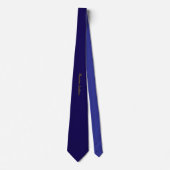 Gold & Dark Blue Color Professional Plain Own Name Krawatte (Vorderseite)