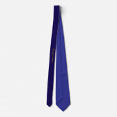 Gold & Dark Blue Color Professional Plain Own Name Krawatte (Rückseite)
