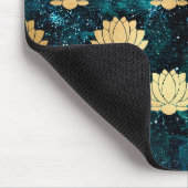 Gold & Dark Green Galaxy Dharma Mandala Muster Mousepad (Ecke)