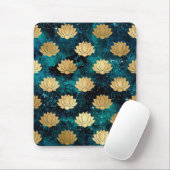 Gold & Dark Green Galaxy Dharma Mandala Muster Mousepad (Mit Mouse)