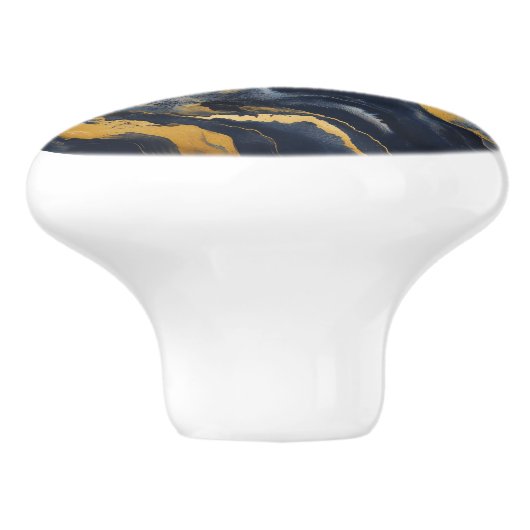 Gold Dark Marble Muster Keramikknauf (Seitenansicht)