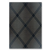 Gold Dark Navy Elegance Diamond Geo Deko Wedding Tischnummer (Rückseite)
